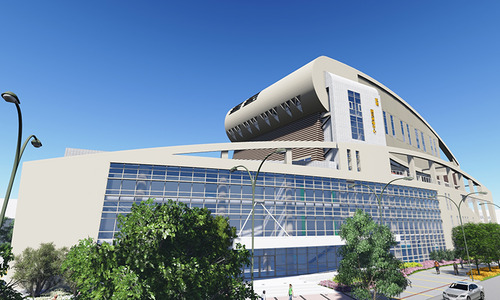 新北市板橋國民運動中心側示圖